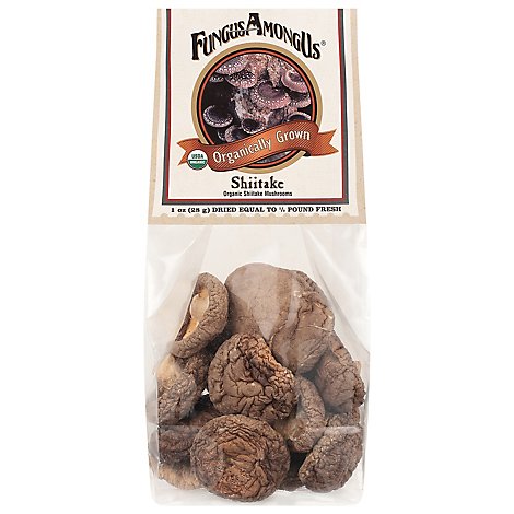 Mushrooms Shiitake Dried Organic Prepacked - 1 Oz