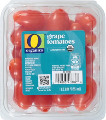 O Organics Grape Tomatoes Prepackaged - 1 Pint - Image 1