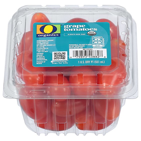 Organic Grape Tomatoes Prepackaged - 1 Pint