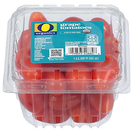 Organic Grape Tomatoes Prepackaged - 1 Pint - Image 1