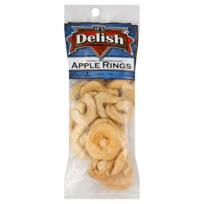 Its Delish Dries Apple Rings Prepacked - 4 Oz