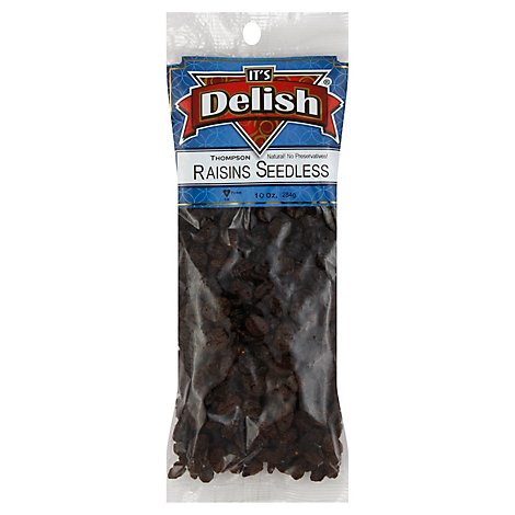 Its Delish Thompson Seedless Raisins Prepacked - 10 Oz