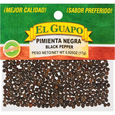 El Guapo Whole Black Pepper (Pimienta Negra Entera) - 0.62 Oz - Image 1