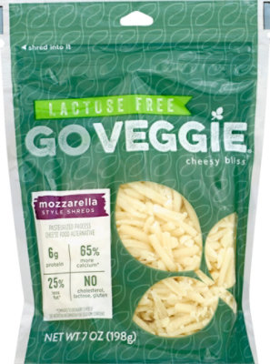 Go Veggie Lactose Free Mozzarella Flavor Shreds - 7 Oz - Image 2