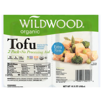 Wildwood Organic Extra Firm Tofu Twin Pack - 15.5 Oz - carrsqc
