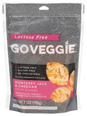 Go Veggie Lactose Free Monterey Jack & Cheddar Flavor Shreds - 7.0 Oz - Image 1