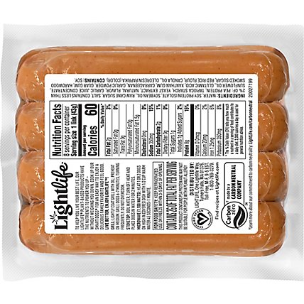 Lightlife Smart Sausages Hot Dogs Meatless 8 Count - 12 Oz - Image 6