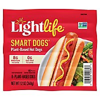 Lightlife Smart Sausages Hot Dogs Meatless 8 Count - 12 Oz - Image 2