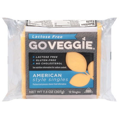 GO VEGGIE Cheese Alternatives Lactose Free American Style Singles 12 Count - 7.3 Oz - Image 3