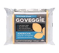 GO VEGGIE Cheese Alternatives Lactose Free American Style Singles 12 Count - 7.3 Oz