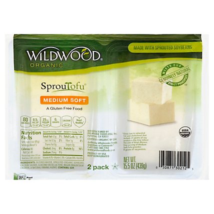 Wildwood Organic Medium Tofu Twin Pack - 15.5 Oz - Image 1