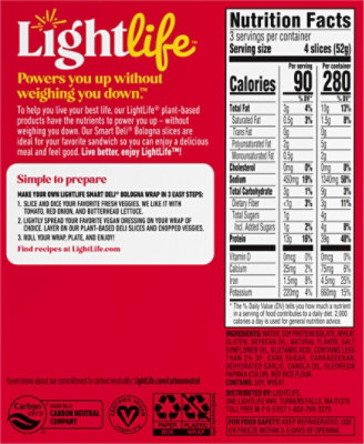 Lightlife Smart Deli Veggie Bologna Slices Meatless - 5.5 Oz - Image 5