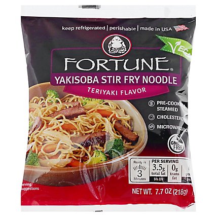 Fortune Yakisoba Noodle Teriyaki Stir-Fry Prepacked - 7.7 Oz - Image 2