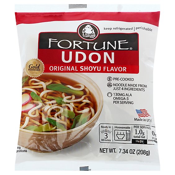 Fortune Noodles Udon Original Prepacked - 7 Oz