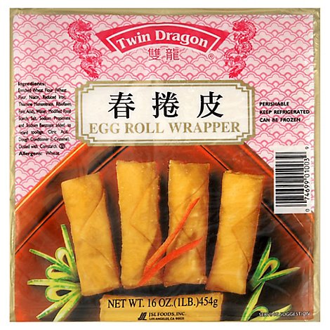 Twin Dragon Wrappers Egg Roll - 16 Oz