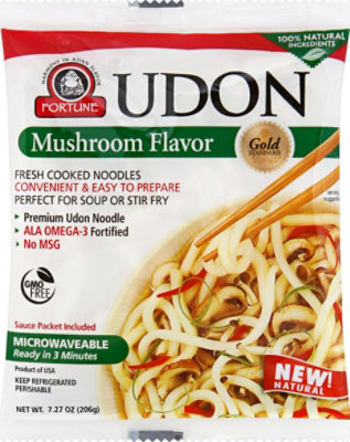 Fortune Udon Noodles Mushroom Prepacked - 7 Oz - Image 2