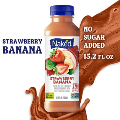 Naked Juice Smoothie Pure Fruit Strawberry Banana - 15.2 Fl. Oz. - Image 1