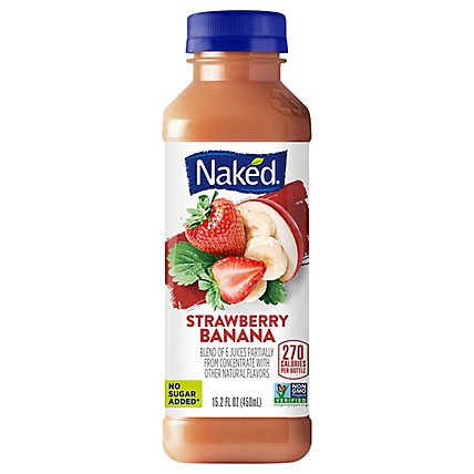 Naked Juice Smoothie Pure Fruit Strawberry Banana - 15.2 Fl. Oz. - Image 1