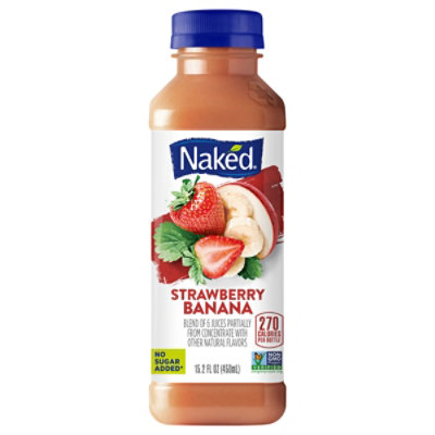 Naked Juice Smoothie Pure Fruit Strawberry Banana - 15.2 Fl. Oz. - Image 1