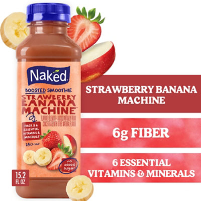 Naked Juice Smoothie Pure Fruit Strawberry Banana - 15.2 Fl. Oz.