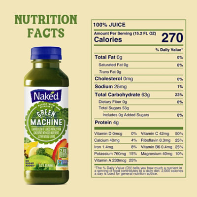 Naked Juice Smoothie Boosted Green Machine - 15.2 Fl. Oz. - Image 7