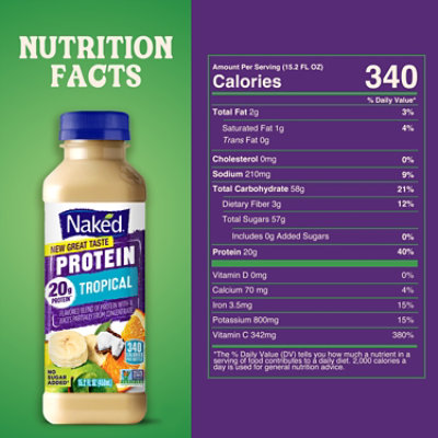 Naked Juice Smoothie Protein Protein Zone - 15.2 Fl. Oz. - Image 7