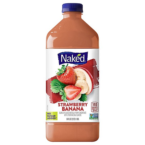 Naked Juice Smoothie Pure Fruit Strawberry Banana - 64 Fl. Oz.