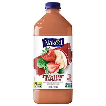 Naked Juice Smoothie Pure Fruit Strawberry Banana - 64 Fl. Oz. - Image 1
