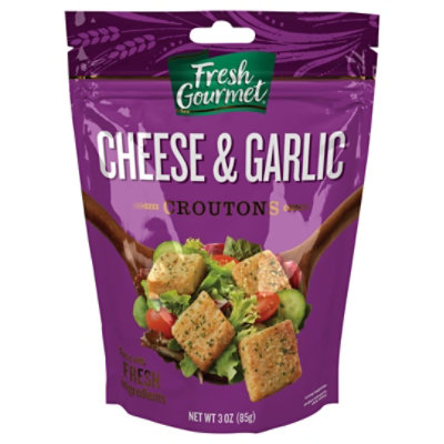 Fresh Gourmet Croutons Premium Cheese & Garlic - 5 Oz