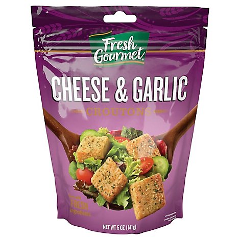 Fresh Gourmet Croutons Premium Cheese & Garlic - 5 Oz