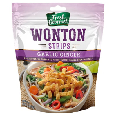 Fresh Gourmet Garlic Ginger Wonton Strips - 5 Oz - Image 3