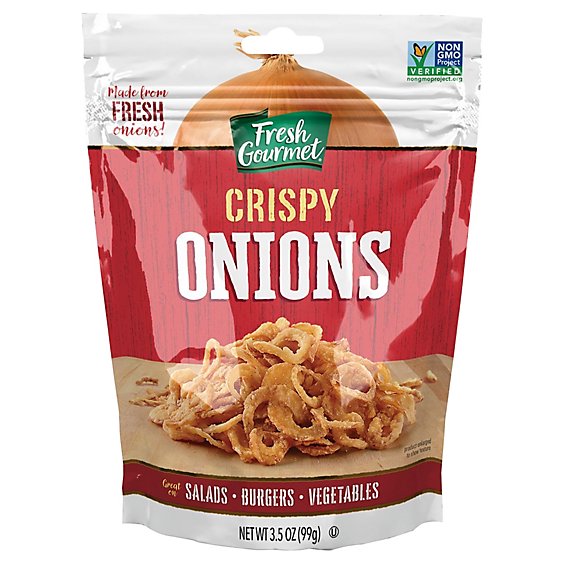 Fresh Gourmet Crispy Onions Lightly Salted - 3.5 Oz