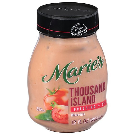 Maries Salad Dressing & Dip Real Premium Non Gmo Oil Thousand Island - 12 Fl. Oz.