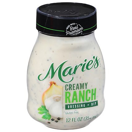 Maries Salad Dressing & Dip Real Premium Non Gmo Oil Creamy Ranch - 12 Fl. Oz. - Image 2