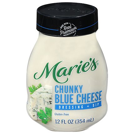 Maries Salad Dressing & Dip Real Premium Non Gmo Oil Chunky Blue Cheese - 12 Fl. Oz. - Image 3