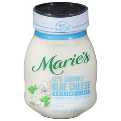 Maries Salad Dressing & Dip Real Premium Non Gmo Oil Chunky Blue Cheese Lite - 12 Fl. Oz. - Image 3