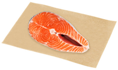 Fish Salmon Atlantic Steak Fresh Color Added - 1 Lb