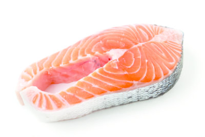 Seafood Counter Fish Salmon Silver Coho Steak Color Added - 1.00 LB