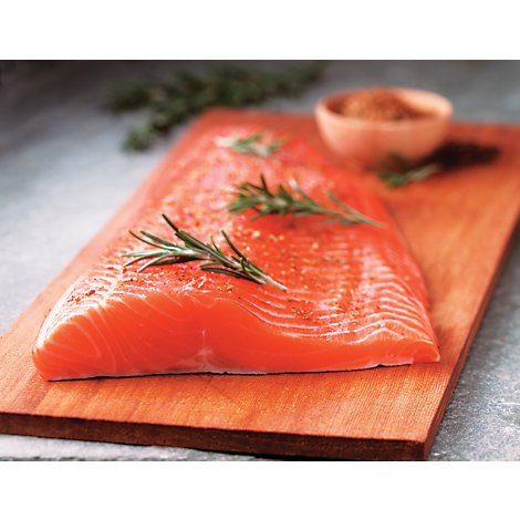 Seafood Counter Fish Salmon Fresh Atlantic Salmon Fillet Color Added - 1.00 LB