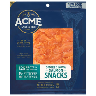 ACME Salmon Snacks Smoked - 8 Oz