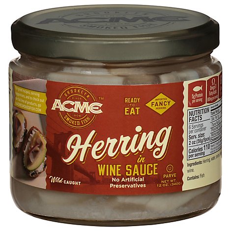 ACME Herring In Wine Sauce - 12 Oz