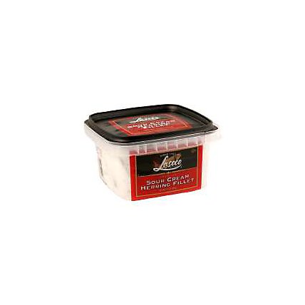 LASCCO Premium Herring Fillet Sour Cream - 12 Oz - Image 1