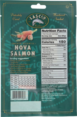 LASCco Sliced & Smoked Nova Salmon - 3 Oz - Image 6