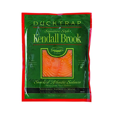 Ducktrap Atlantic Salmon Smoked Signature Style Kendall Brook - 4 Oz