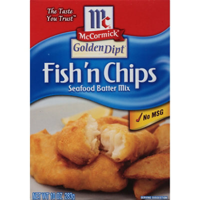 McCormick Golden Dipt Fish 'n Chips Seafood Batter Mix - 10 Oz - Image 1