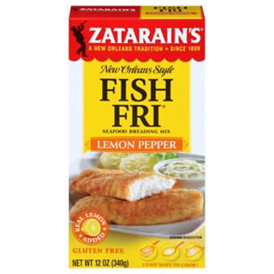 Zatarains New Orleans Style Breading Mix Seafood Fish Fri Lemon Pepper- 12 Oz - Image 3