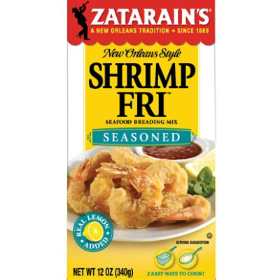 Zatarains New Orleans Style Breading Mix Seafood Shrimp Fri Seasoned - 12 Oz