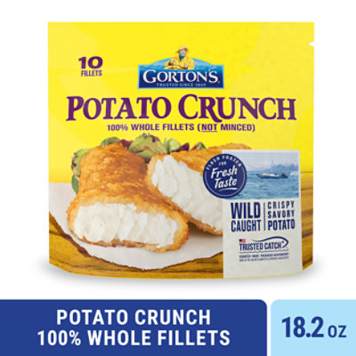 Gortons Fish Fillets Breaded Potato Crunch - 18.2 Oz