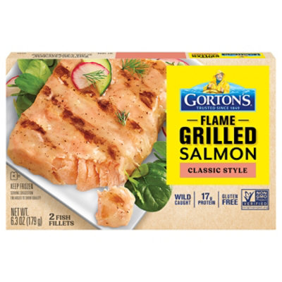 Gortons Fish Fillets Grilled Salmon Classic Grilled 2 Count - 6.3 Oz