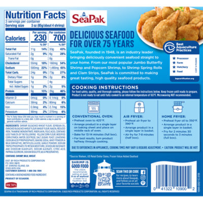 SeaPak Shrimp & Seafood Co. Shrimp Butterfly Jumbo - 9 Oz - Image 4
